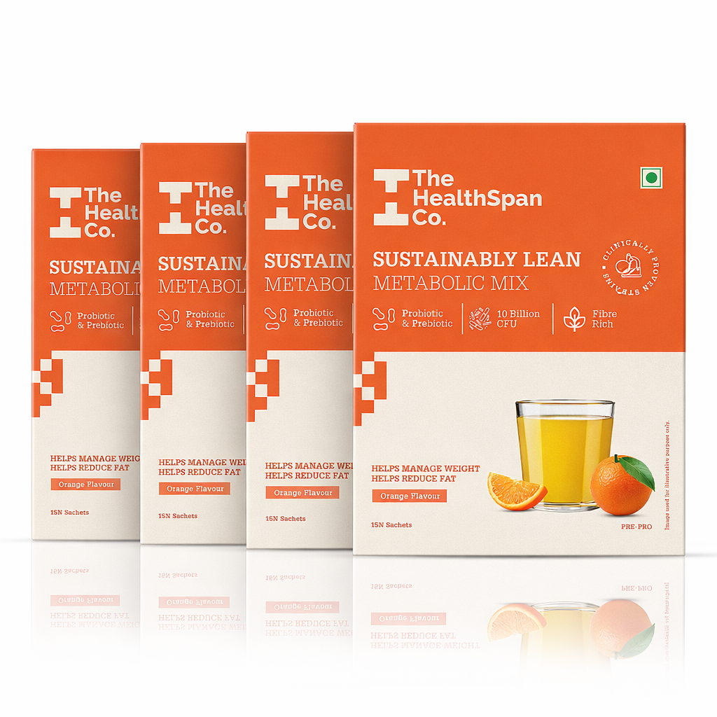 Metabolism Support Probiotic Drink - Orange Flavor (10 Billion CFU + Fiber)