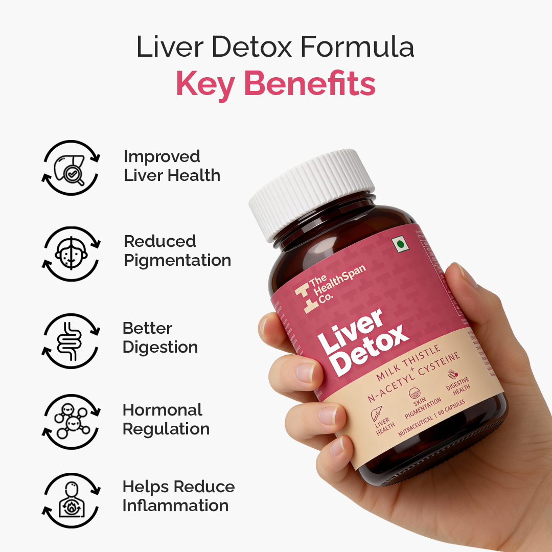 The Healthspan Co. Liver Detox Supplement | Milk Thistle (80%) & N-Acetyl Cysteine 900 mg