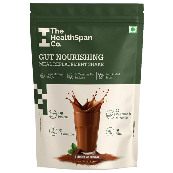 High-Protein Meal Replacement Shake | Helps Weight Loss and Improve Gut Health | Zero Added Sugar | 425 gm