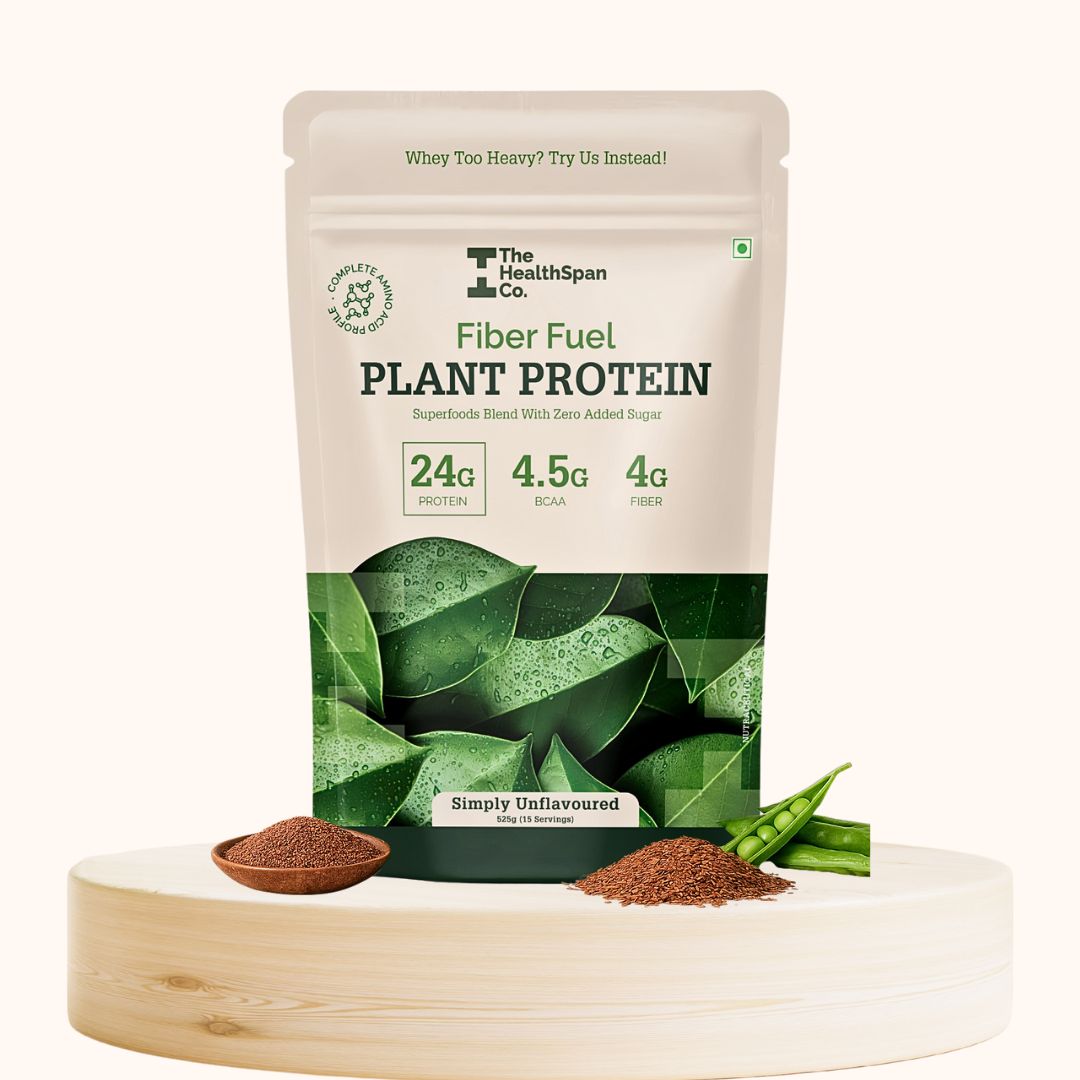 Fiber Fuel Plant Protein | 24 g Vegan Protein + 4 g Fiber | Belgian Chocolate or Unflavoured