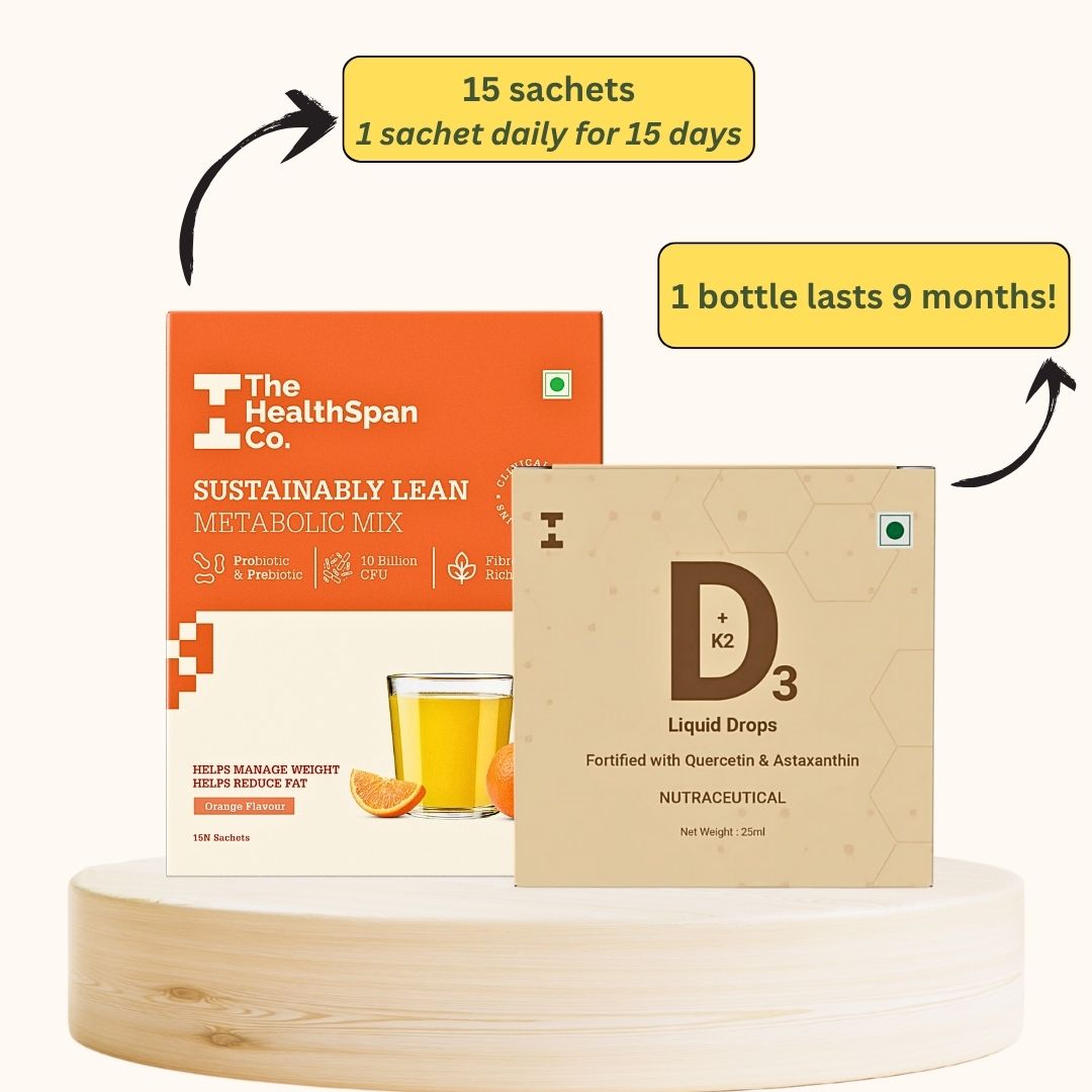 Daily Vitality Bundle – Metabolism‑Support Probiotic Drink + Vegan D3 + K2 Drops