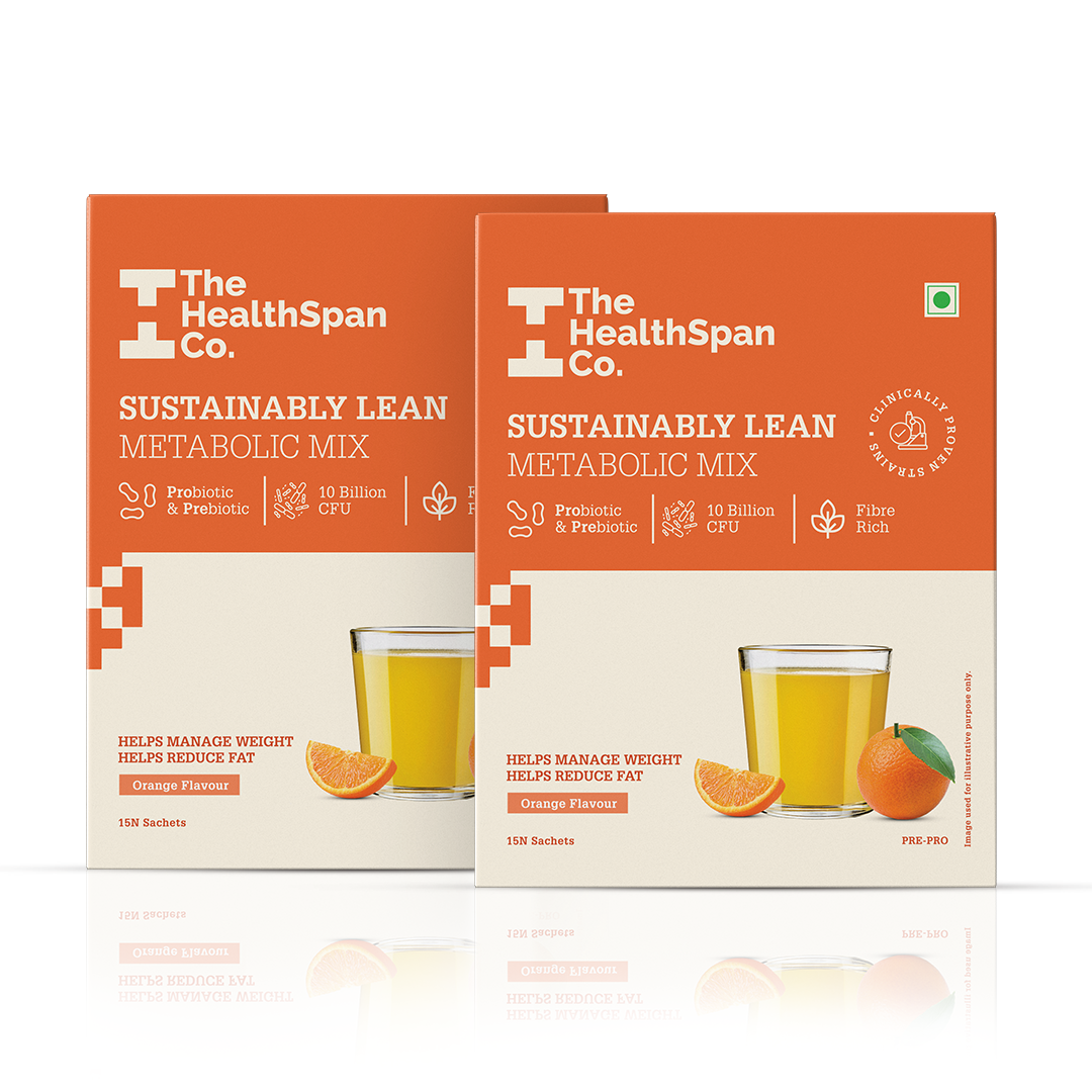 Metabolism Support Probiotic Drink - Orange Flavor (10 Billion CFU + Fiber)