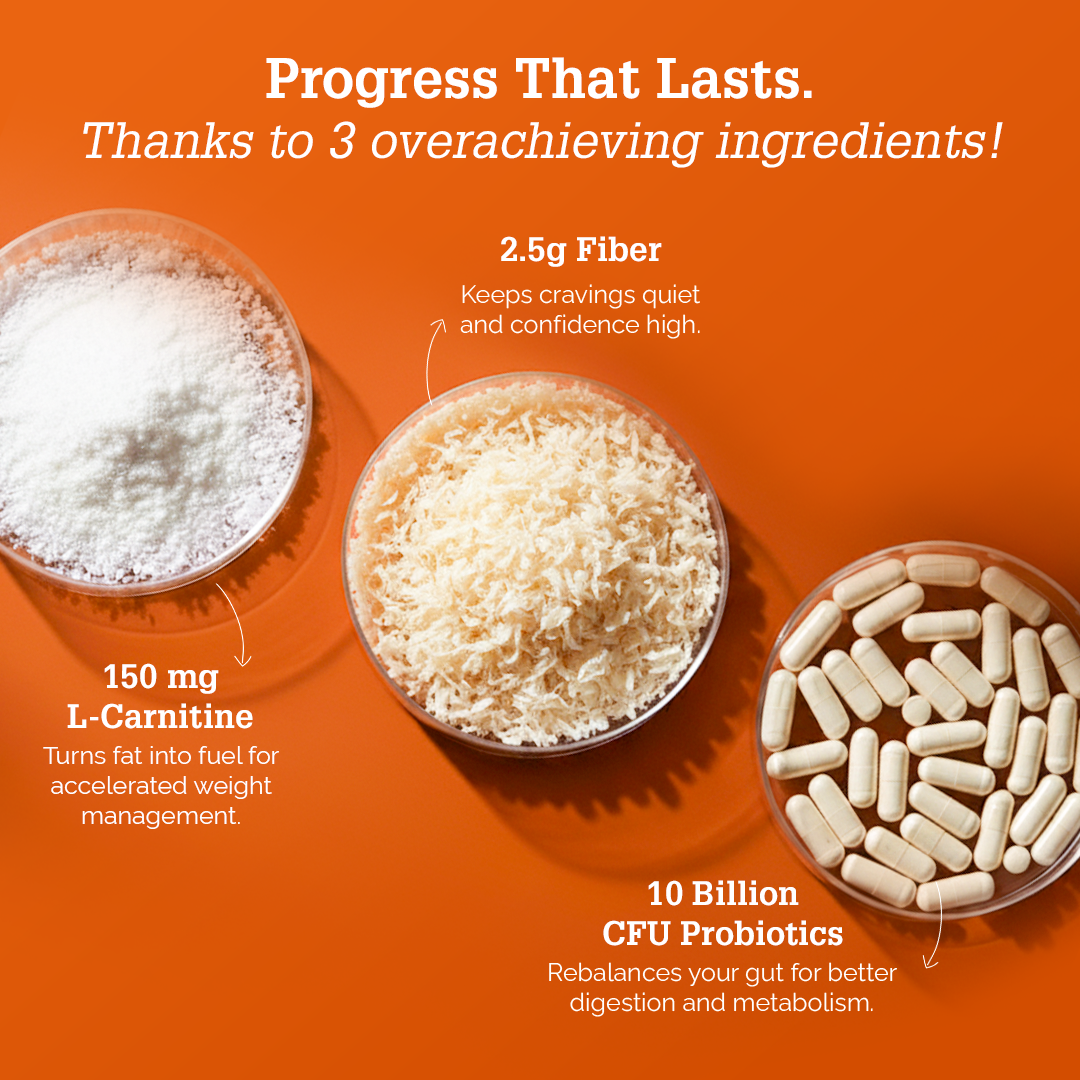 Metabolism Support Probiotic Drink - Orange Flavor (10 Billion CFU + Fiber)