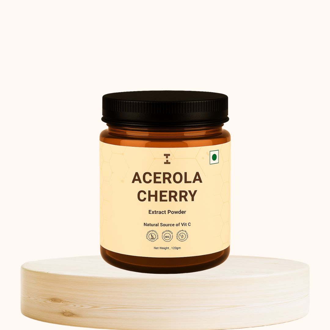 Natural Vitamin C Powder – 100% Acerola Cherry | 1,800–4,500 mg Vitamin C per 100 g | Gut‑Friendly, Gluten‑Free, No Additives | 120g